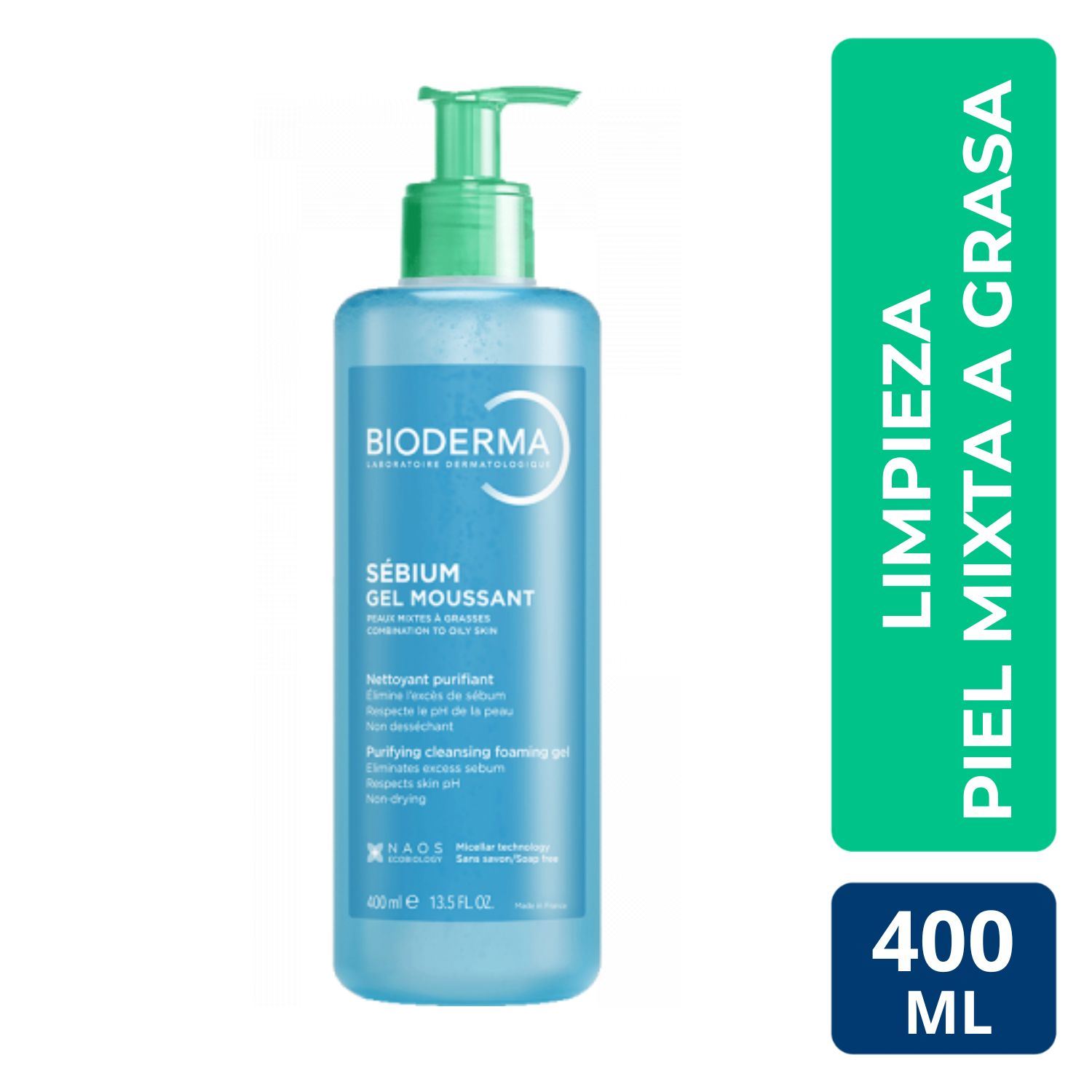 Gel Limpiador Bioderma Sébium Gel Moussant 400ml